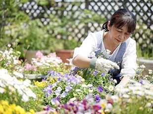 Woman gardening