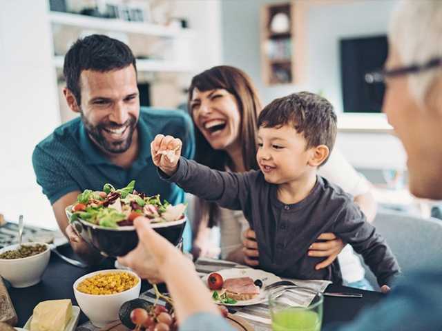 Family eating