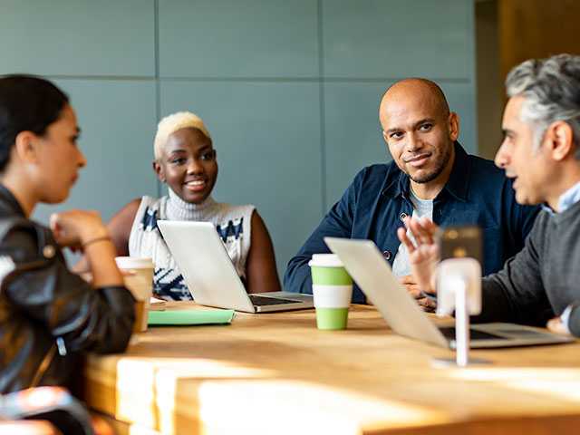 Group of people talking