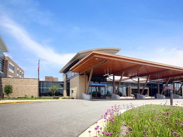 exterior of Corewell health ludington hospital